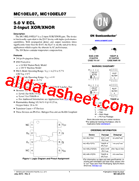 MC10EL07DG型号图片