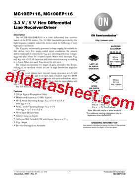 MC10EP116FAR2型号图片