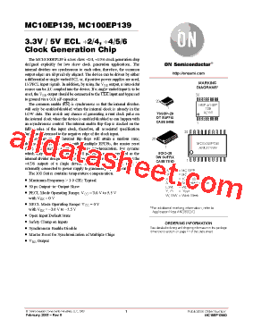 MC10EP139DTR2型号图片