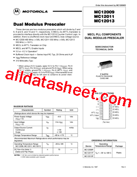 MC12009P型号图片