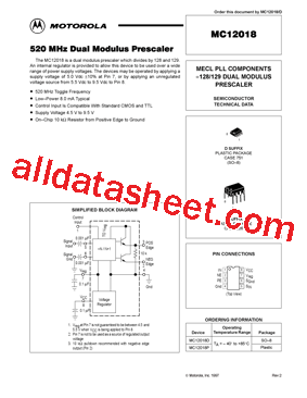 MC12018P型号图片