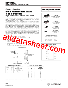 MC54-74HC259A型号图片