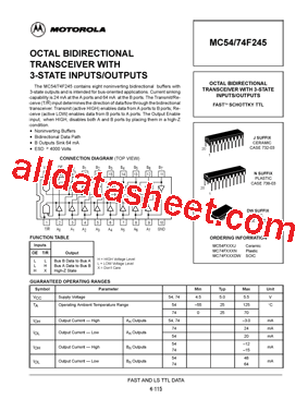 MC54F245J型号图片
