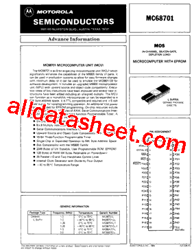 MC68B701L型号图片