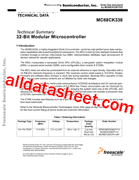 MC68CK338CPV14型号图片