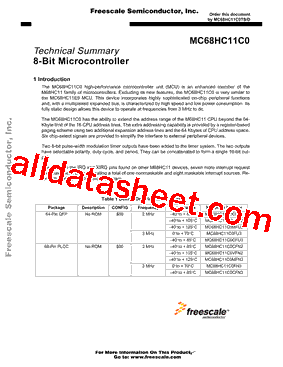 MC68HC11C0FU3型号图片