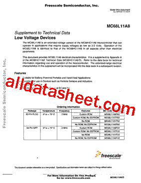 MC68L11A8FN2型号图片