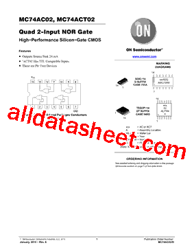 MC74AC02DR2G型号图片