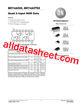 MC74AC02M型号图片