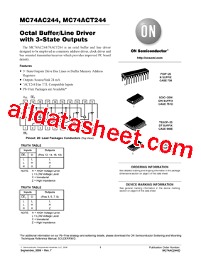 MC74ACT244NG型号图片