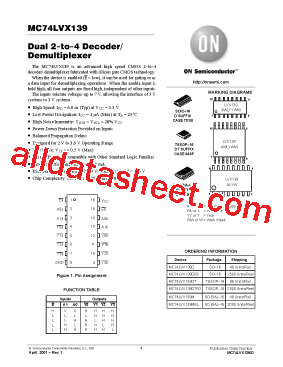 MC74LVX139D型号图片