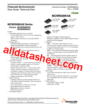 MC9RS08KA4CWJ型号图片