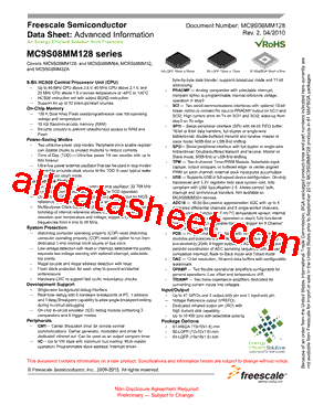 MC9S08MM32CLH型号图片