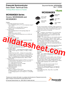 MC9S08QE8CWL型号图片