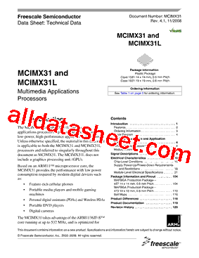 MCIMX31LCVKN5C型号图片