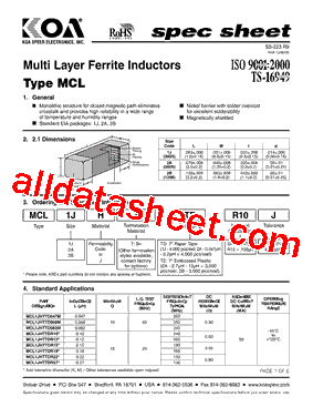 MCL1JHTTD082M型号图片