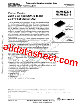 MCM63Z834ZP11R型号图片