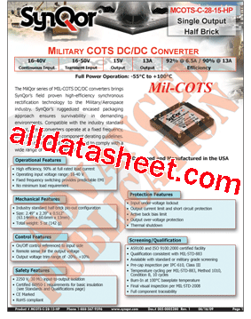 MCOTS-C-28-15-HP型号图片