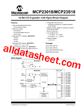 MCP23018T-E/SO型号图片