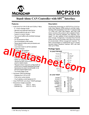 MCP2510T-IST型号图片