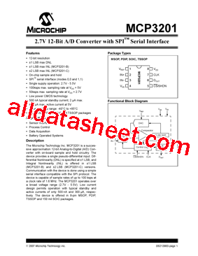 MCP3201T-I/SN型号图片