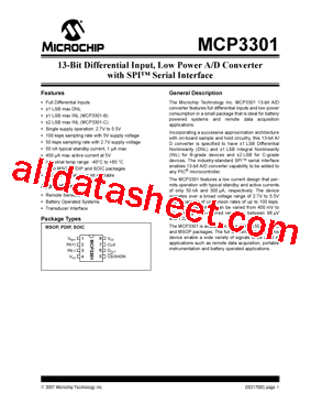 MCP3301-CI/MS型号图片
