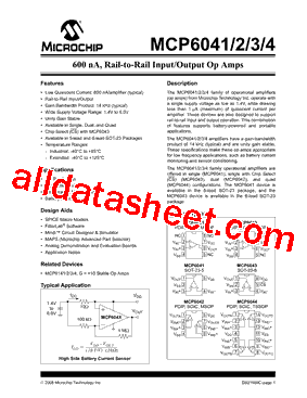 MCP6042-I/P型号图片