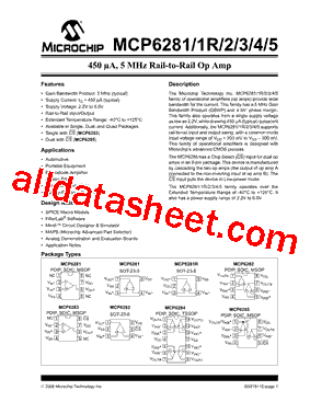 MCP6281R型号图片