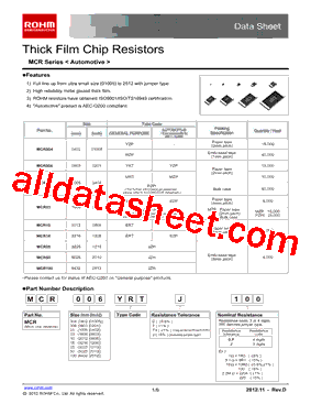 MCR006EZPJ100型号图片