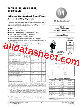 MCR12LDG型号图片
