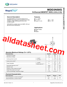 MDD3N50G型号图片