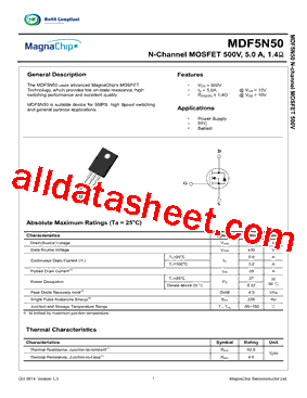 MDF5N50TH型号图片