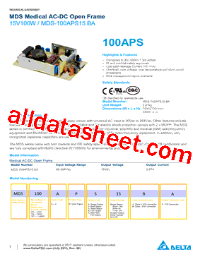 MDS-100APS15BA型号图片