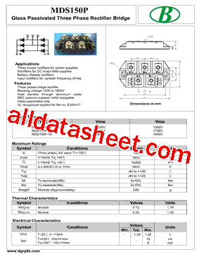 MDS150P-16型号图片