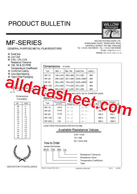 MF-12T100100K5型号图片