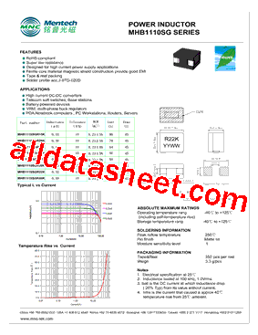 MHB1110SGR20K型号图片