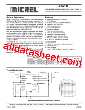 MIC2185BQS型号图片