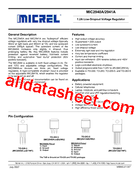 MIC2940A-12WU型号图片