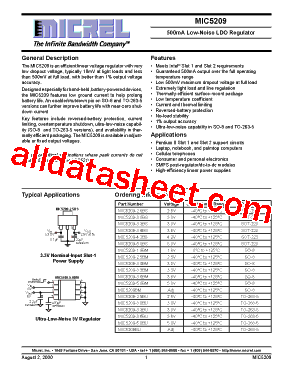 MIC5209-3.3BU型号图片
