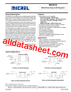 MIC5219-3.3YM5TR-CUTTAPE型号图片