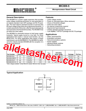 MIC809-5SUY型号图片