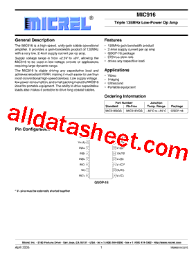 MIC916BQS型号图片