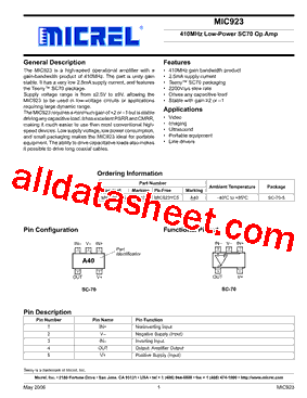 MIC923YC5型号图片