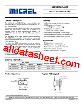 MIC94030YM4TR型号图片