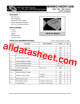 MIMMG100DR120B型号图片