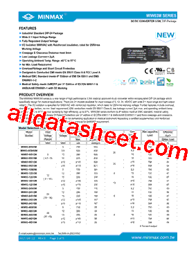 MIW03-12D15M型号图片