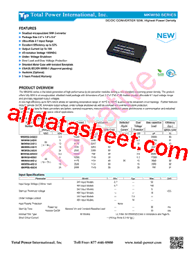 MKWI50-24S05型号图片