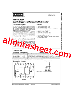 MM74HC123AN型号图片