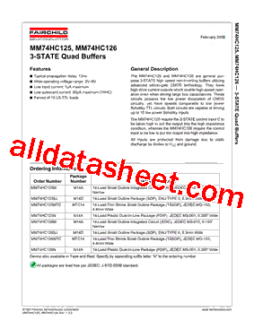 MM74HC125MTC型号图片