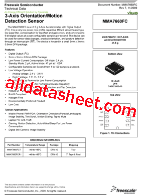 MMA7660FCT型号图片